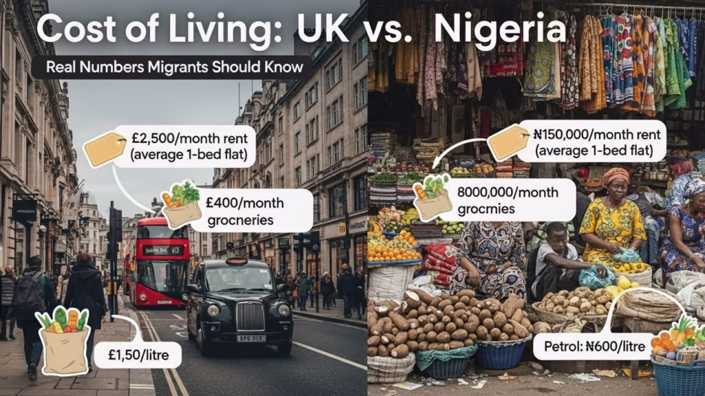 Cost of Living in the UK vs. Nigeria: Real Numbers Migrants Should Know